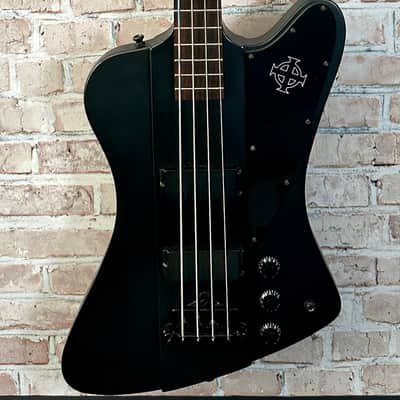Epiphone Goth Thunderbird IV Bass Guitar 2008 - Matte Black image 2