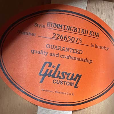 NEW! Gibson Custom Shop Hummingbird Koa/Carpathian Spruce Acoustic-Electric Guitar - Honeyburst - 4.65 lbs - Authorized Dealer! G06299 image 8