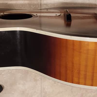 '60s vintage Kay 5160 'T' logo flat-top guitar and case. image 9