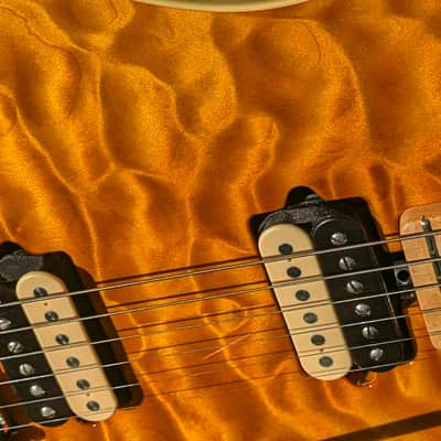 1993 Ernie Ball Music Man Edward Van Halen Signature - Amber Quilt Top / Byrds Eye Maple Neck image 15