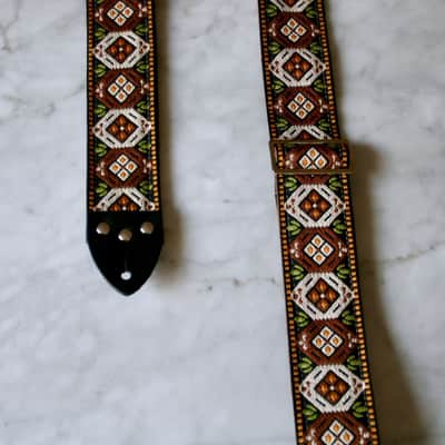 Tom's Vintage Straps Vintage 70s Rust 'Hexacomb' Guitar Strap Replica 2026 image 5