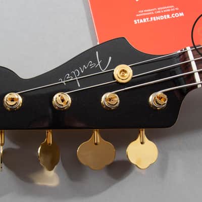 2025 Fender MIJ Japan Traditional 60s Precision P Bass Black Pearl Matching Headstock Gig Bag image 3