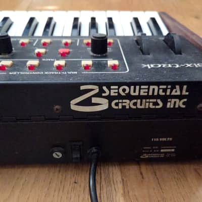 Sequential Six-Trak 49-Key 6-Voice Polyphonic Synthesizer 1984 - 1985 - Black with Wood Sides image 5