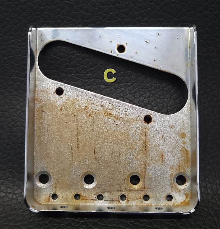 Fender Telecaster Tele American Bridge Plate Vintage 005-4162-049 *AGED² RELIC (C) image 1