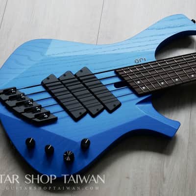 Mayones Ori 5 Enji Bass Namm Show Build-Mecha Blue image 5