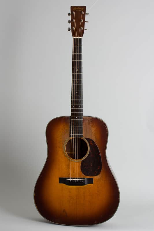 C. F. Martin  D-18 Shade Top Flat Top Acoustic Guitar (1941), ser. #78979, black hard shell case. image 1
