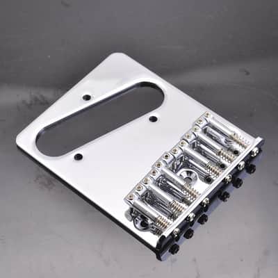 Top Load Telecaster Tele Style Guitar Bridge in Chrome image 1