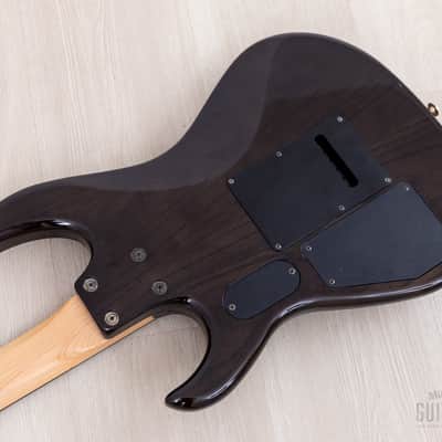 1990s Aria Pro II Custom Shop Gerry McGee Signature The Ventures SSH Superstrat, Trans Black w/ Seymour Duncan, Japan image 14