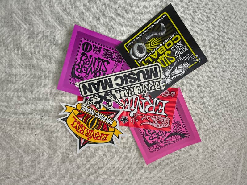 Ernie Ball Guitar Sticker Lot! Plus free mystery guitar picks! image 1