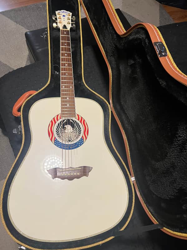 Washburn D2001PWH Patriot 2002 - Pearl White image 1