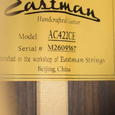 Eastman AC422CE Acoustic-Electric Grand Auditorium Natural Truetone Gloss image 10