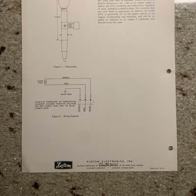 Vintage 1970s Kustom Electro Voice 635A Omnidirectional Dynamic Microphone Spec Sheet! image 2