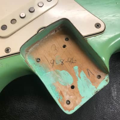 1986 Fender American Vintage '62 Stratocaster Surf Green AVRI image 21