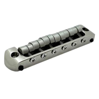 Bensonite Jazzmaster Bridge V2 - Nickel Plated Brass - 12'' radius image 2
