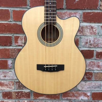 Cort SJB5F NS Acoustic 4-String Bass Cutaway with Electronics Natural Satin