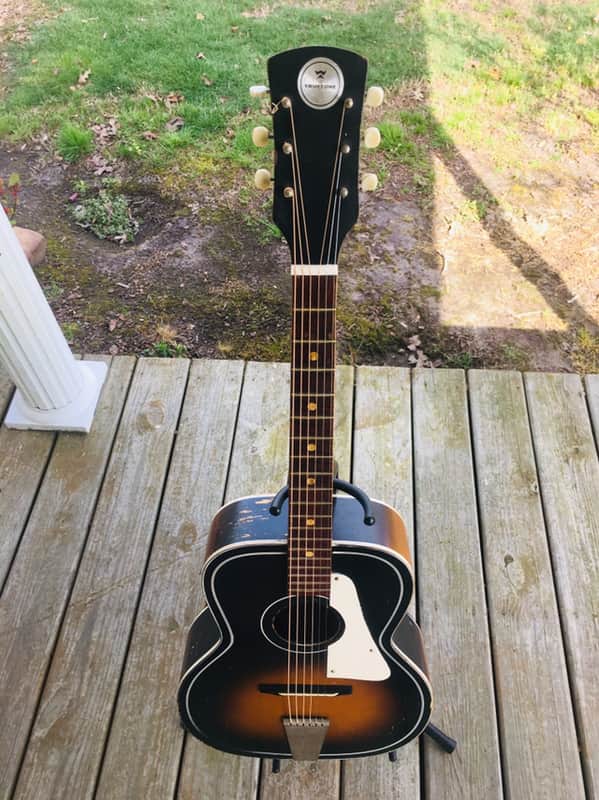 Vintage RARE 1960s Kay Truetone Acoustic Guitar USA made Sunburst