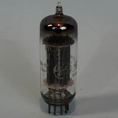 1964 General Electric 6CG7 6FQ7 Vintage 1960s Gray Plate Halo Getter Tube! T435 image 1