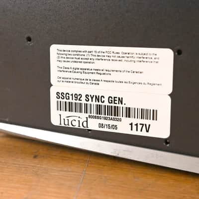 Lucid SSG192 High Definition Studio Sync Generator CG01YXK image 11