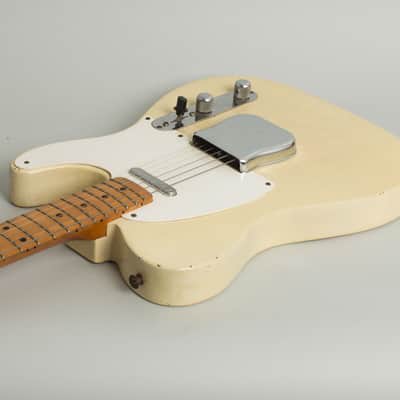 Fender  Telecaster Solid Body Electric Guitar (1955), ser. #10608, original tweed hard shell case. image 7