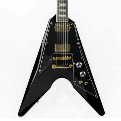 Dunable Asteroid DE, Gloss Black, Gold Hardware, Pearl Block, w/ Dunable Gig Bag image 2