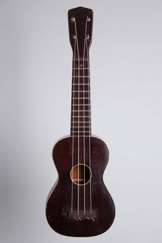 Regal  Soprano Ukulele (1920s), black gig bag case. image 1
