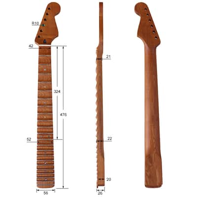 Roasted Maple Scalloped Neck,22 Frets image 5