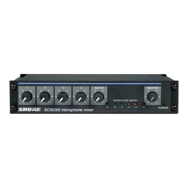 Shure SCM268 4-Channel Rackmount Microphone Mixer image 1