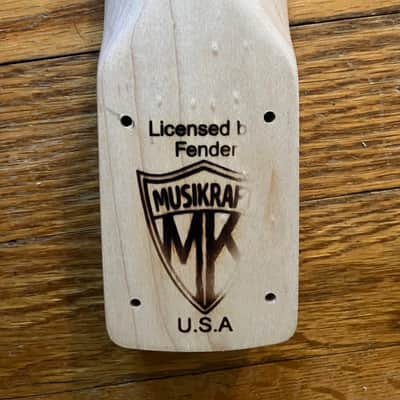 Musikraft Jazzmaster Stratocaster neck and fender f tuners block inlay bound image 8