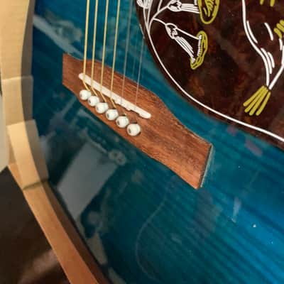 Epiphone Hummingbird Artist Acoustic/Electric 2018 Blue Burst | Reverb