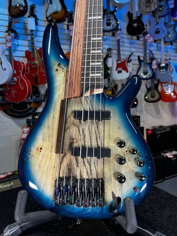 Ibanez Bass Workshop SRAS7 Ashula 7-string Bass Guitar - Cosmic Blue Starburst Shipping Authorized Dealer! 474 GET PLEK’D! image 1