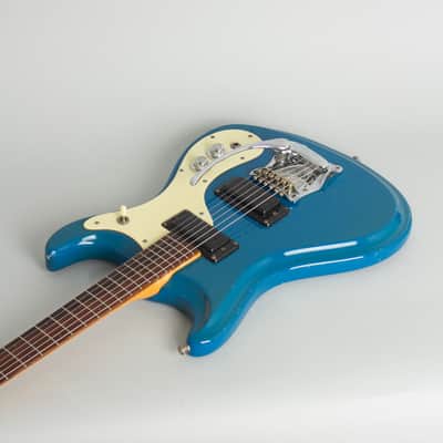 Mosrite Ventures Model Mark V Solid Body Electric Guitar (1966), ser. #B1214, black gig bag case. image 7