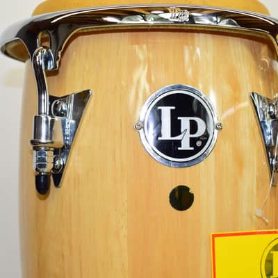 LP Junior Wood Congas with Chrome Hardware and Stand, Natural image 6