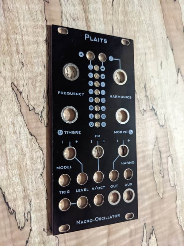 Mutable Instruments Plaits panel black and white - has a few scratches image 1