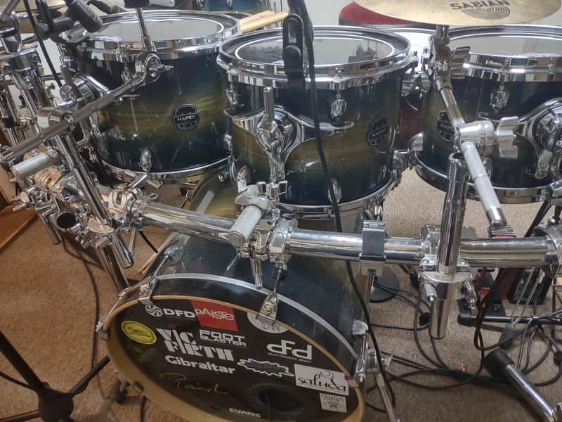 Mapex Armory 7 Piece Drum Set - Bass and Toms - Rain Forest Burst image 1
