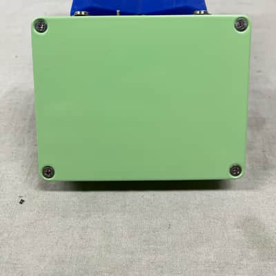 Analog Noir Dual MkI mk1 v1 Tone Bender Rangemaster Treble Booster Pedal with Box - Pastel Green with Neon Orange Knobs image 7