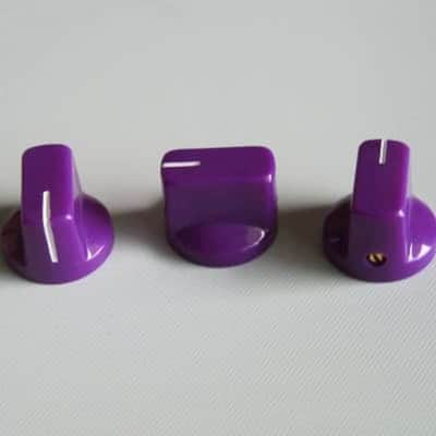 10 Pieces Dark Purple Guitar and Bass Amplifier Effect Pedal Control Knobs image 2