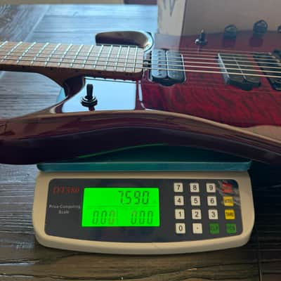 Ernie Ball Music Man JP15 7-String Electric Guitar - Red Tide Quilt image 9