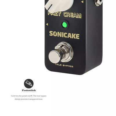 Sonicake Fazy Cream True Bypass Vintage Fuzz Classic Guitar Effects Pedal image 4