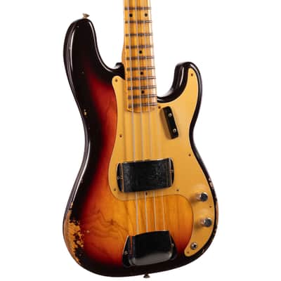 Fender Custom Shop 1958 Precision Bass Relic Super Faded Chocolate 3-Color Sunburst (001) image 1