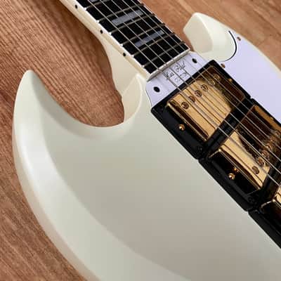 Epiphone "Inspired by Gibson Custom" '63 Les Paul SG Custom with Maestro Vibrola Classic White image 8