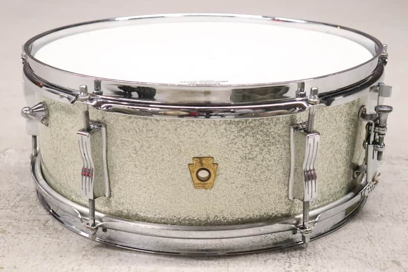 Ludwig Pioneer 5.5x14" Snare Drum 6 Lug Silver Sparkle Vintage 1960's image 1
