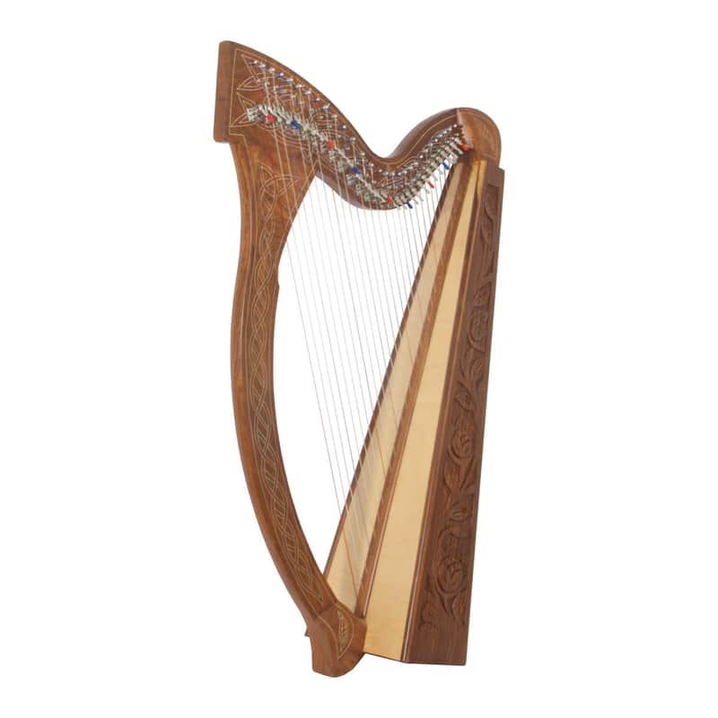 Roosebeck Minstrel 29 String Celtic Harp Chelby Levers Thistle Design image 1