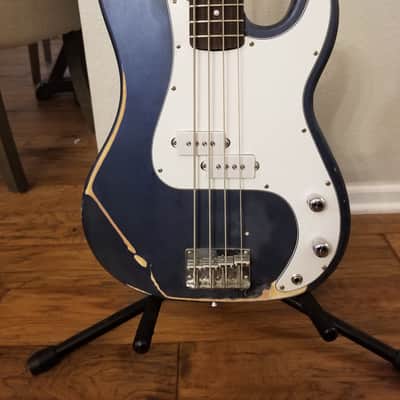 Unbranded  Precision Bass Blue and White Relic'd image 2
