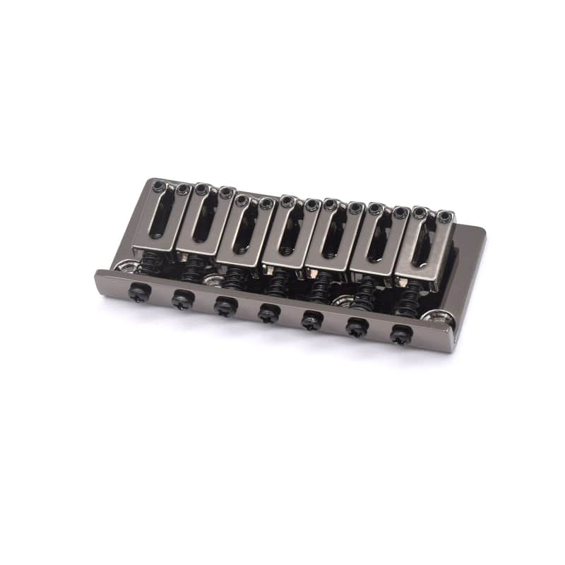 KD By AxLabs 7-String Hardtail Bridge - String-Through-Body, 10.5 mm Spacing - Black Nickel image 1