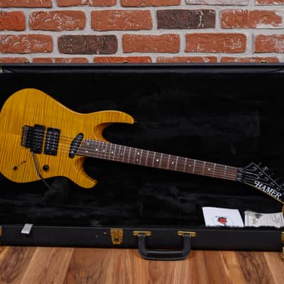 Hamer GCAS Californian Standard Figured Maple Body Transparent Yellow 1988 w/OHSC image 2