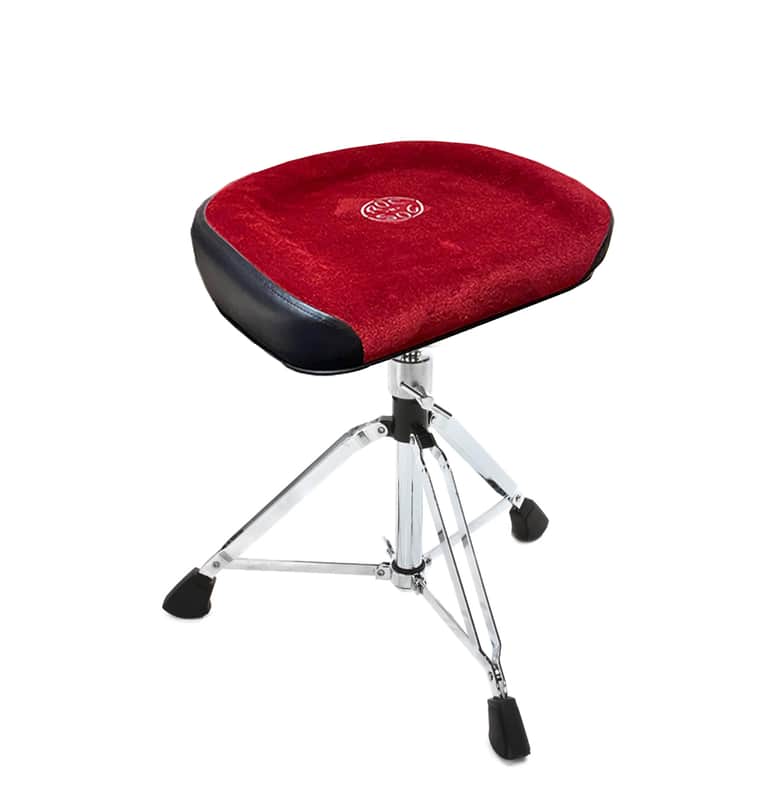 Roc N Soc Square Red Top Drum Stool Throne With Custom Base image 1