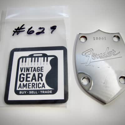 Fender King, Kingman, Shenandoah, Malibu & Other Vintage Acoustics Neck Plate Authentic Vintage Guitar Part Circa-1964-1971-Chrome image 4