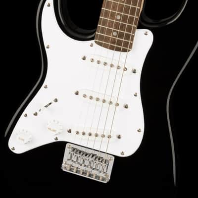 Squier Mini Stratocaster Left-Handed Black Electric Guitar image 3