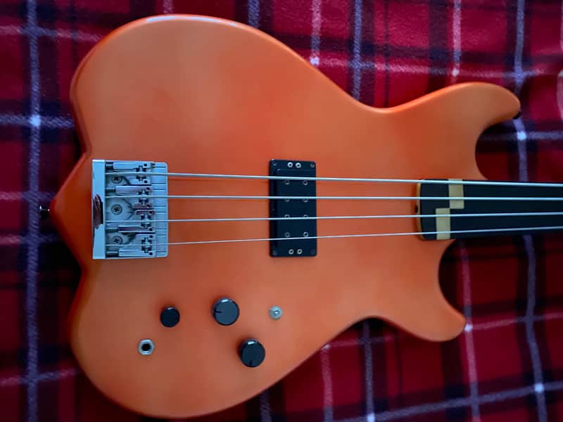 Wilkes Percussive Fretless Bass 1982 Custom 1982 Metallic Orange image 1
