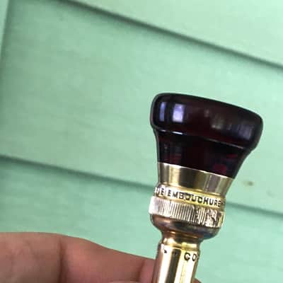 FIRST RUN 1925 PAT APP. FOR  C. G. CONN AI-412 (Ernest Pechin design) VINTAGE GOLD PLATED CORNET VISABLE EMBOUCHURE (removable translucent cherry-red Bakelite cup ) DECORATIVE MOUTHPIECE SCREW-OFF RIM VERY GOOD SHAPE image 8